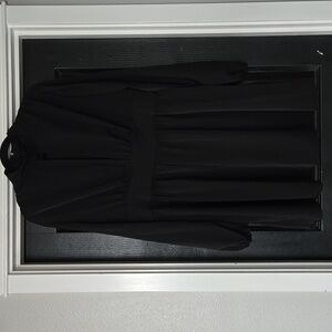 Temu Black Mockneck Long Sleeve Cut Out Fit And Flare Dress XL